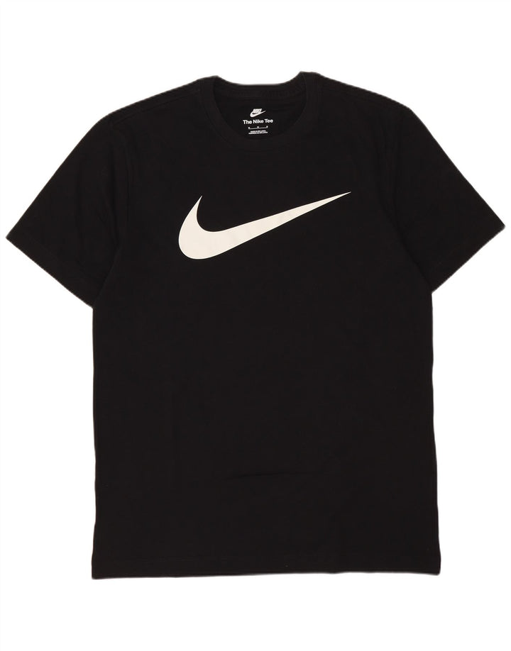 Nike Herren-T-Shirt mit Grafik, mittelgroß, schwarze Baumwolle