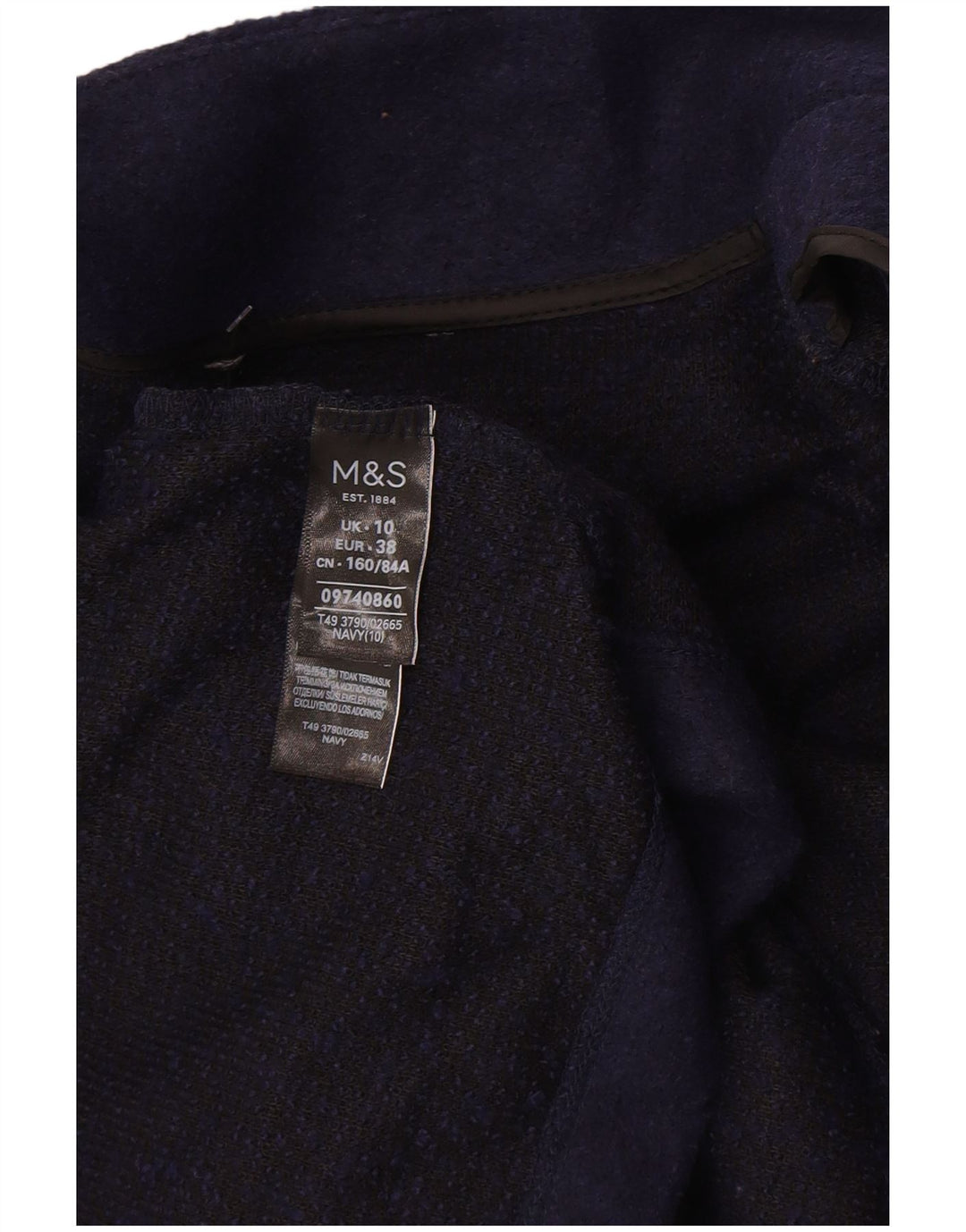 Marks & Spencer Damen Longline-Cardigan-Pullover UK 10 Small Marineblau