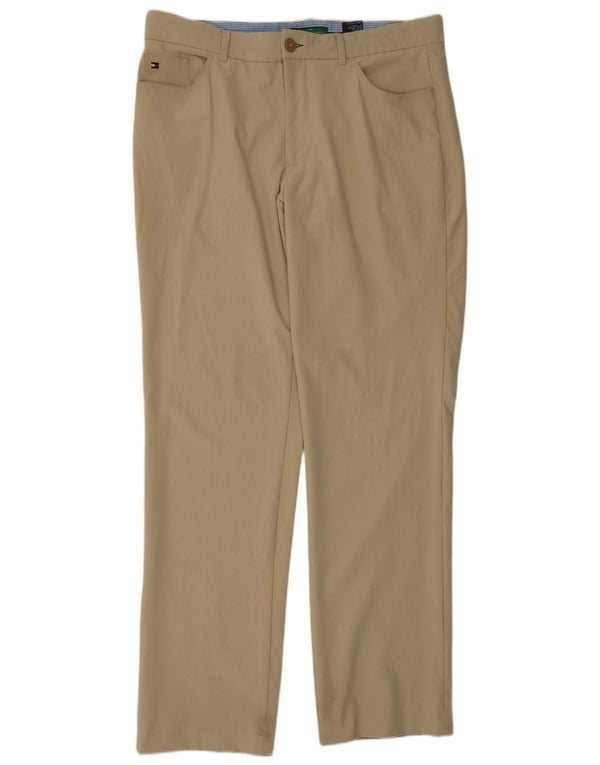 Tommy Hilfiger Herren Golf Straight Chino Hose W36 L34 Beige Nylon