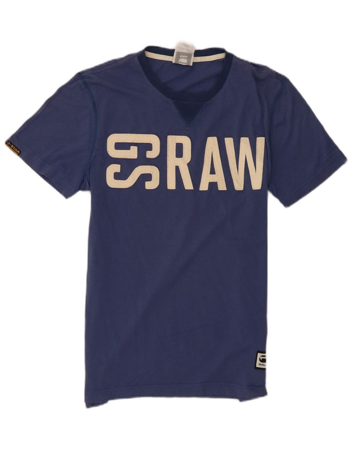 G-Star Herren Grafik-T-Shirt-Oberteil aus Baumwolle in mittlerem Marineblau