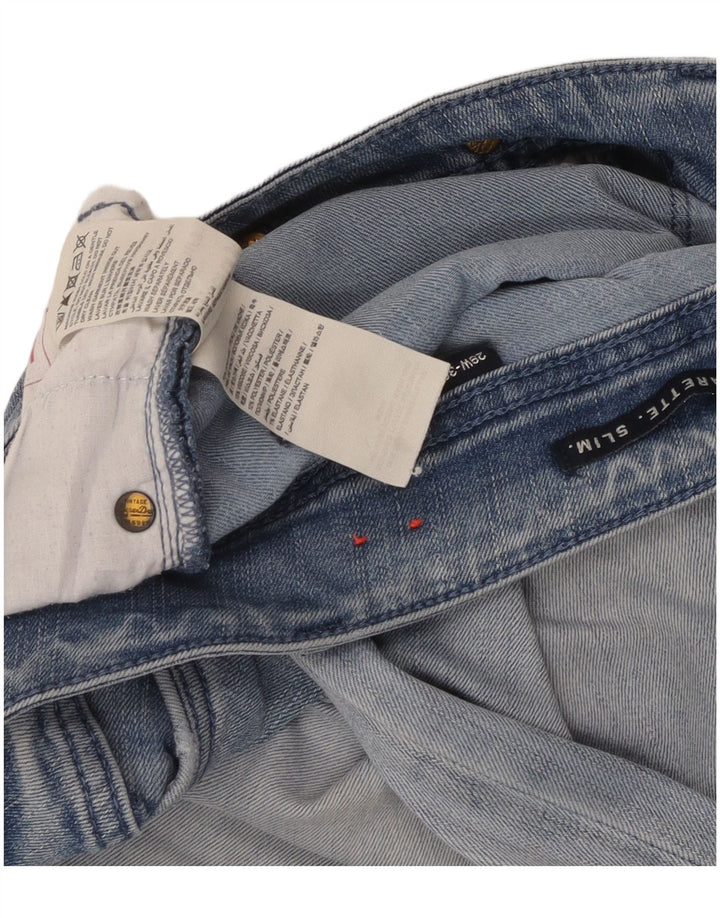 Superdry Damen Cigarette Slim Jeans W29 L32 Blaue Baumwolle