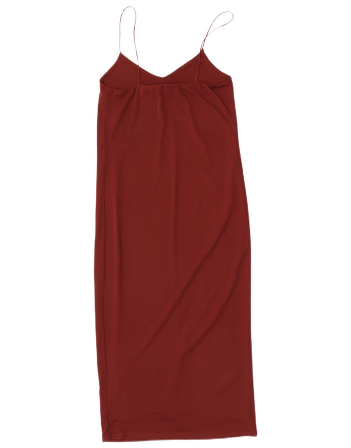 Zara Damen Slip Dress UK 8 Small Kastanienbraun