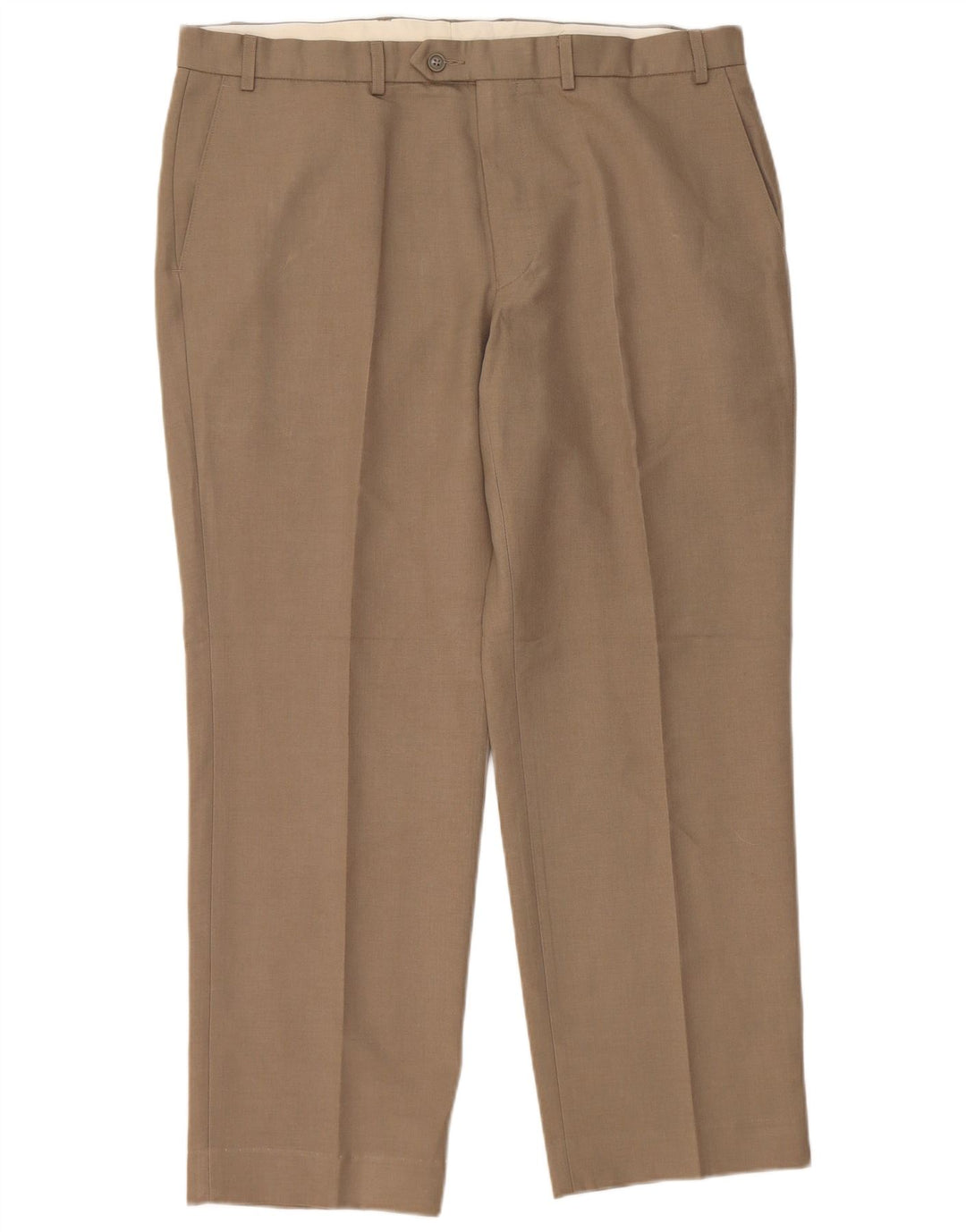 MARKS & SPENCER Gerade Herren-Anzughose W38 L29 Beige Polyester