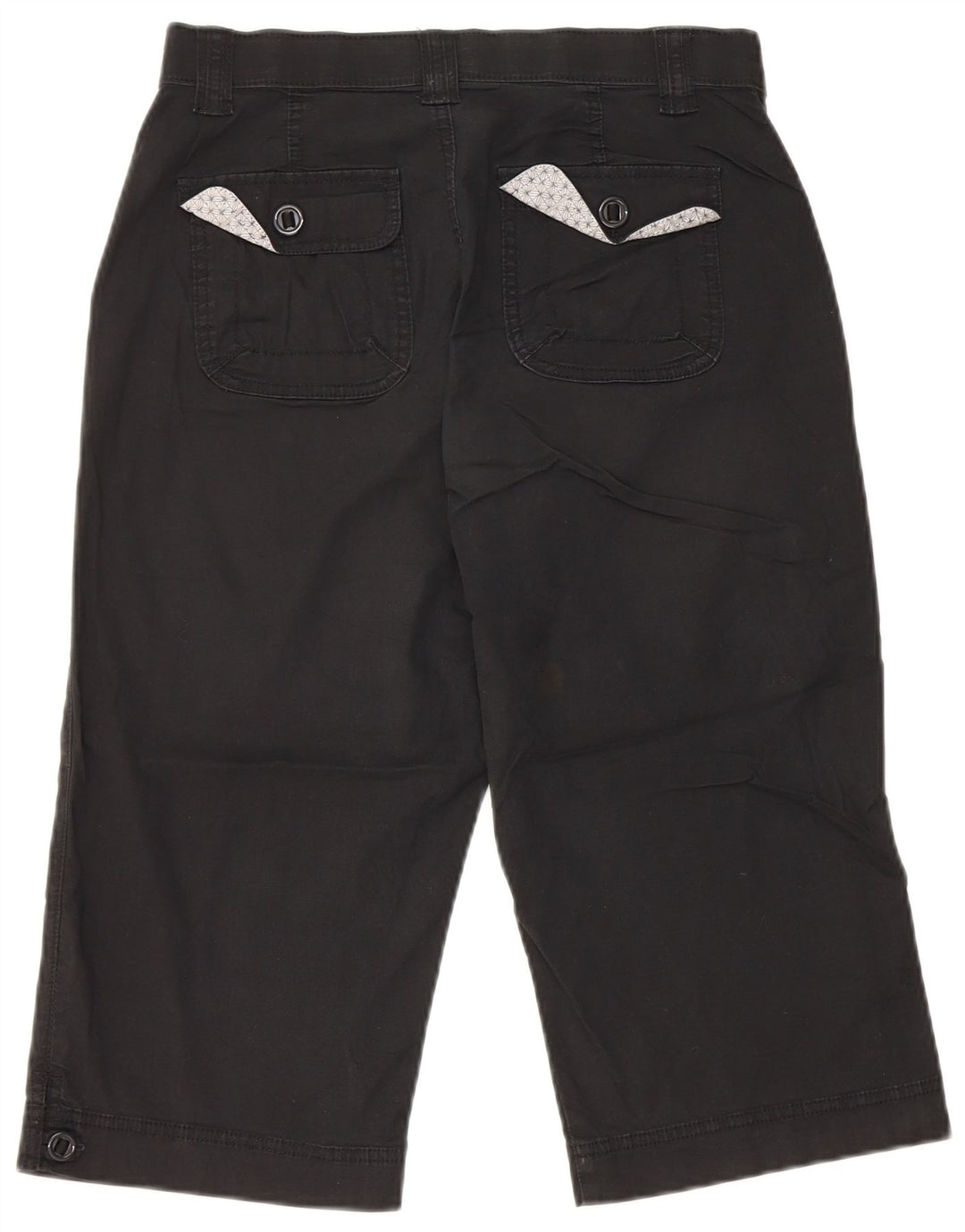 Lee Damen Bermudashorts US 6 Medium W28 Schwarze Baumwolle
