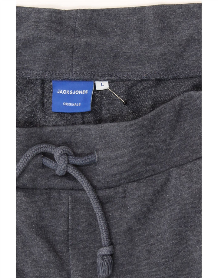 Jack & Jones Herren-Trainingshose, Jogginghose, Größe L, Grau, Baumwolle