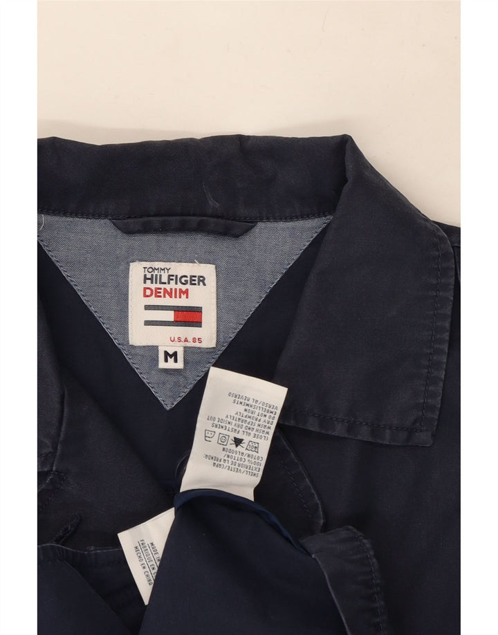 Tommy Hilfiger Damen-Militärjacke, UK 14, mittelmarineblaue Baumwolle