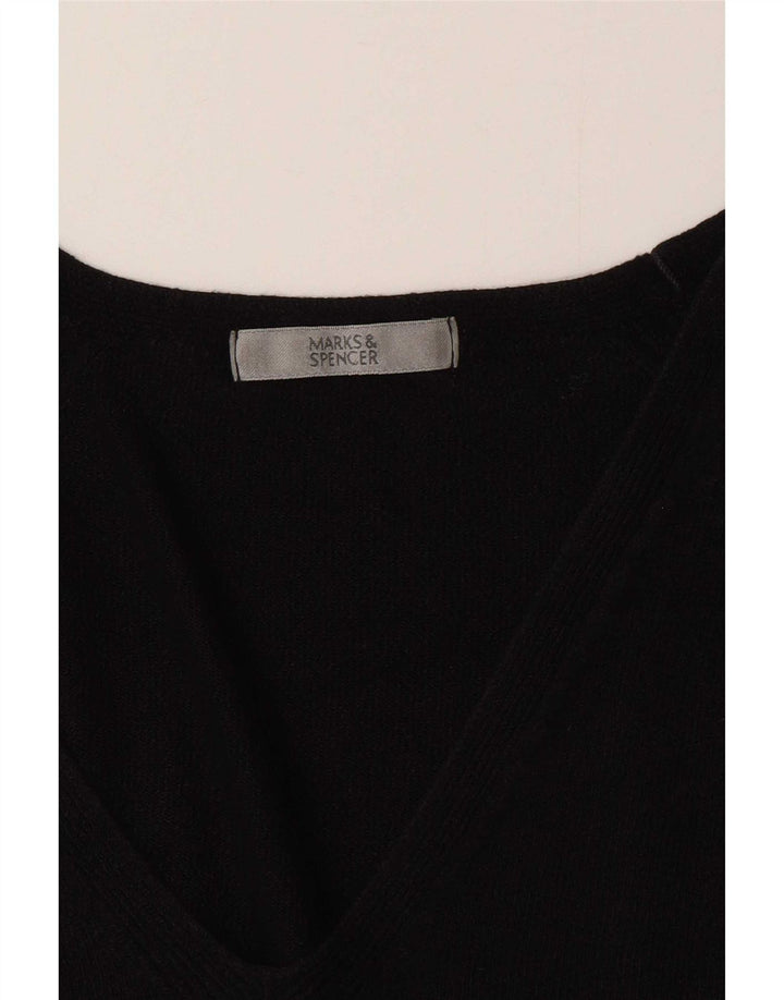 Marks & Spencer Damen-Pullover mit V-Ausschnitt, Gr. 12, mittelschwarz