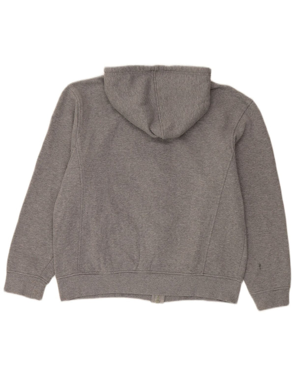 Fila Damen Graphic Zip Hoodie Pullover UK 20 2XL Graue Baumwolle