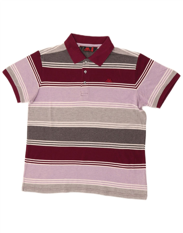 Kappa Herren-Poloshirt, groß, mehrfarbig, gestreift, Baumwolle
