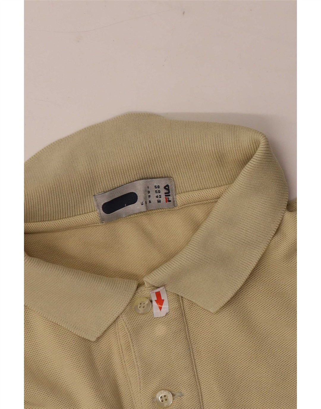 Fila Herren Poloshirt IT 50 Mittelbeige Baumwolle