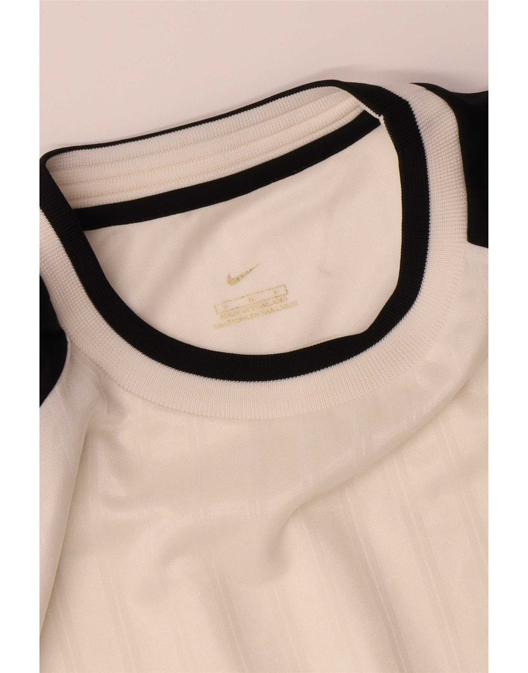Nike Herren-T-Shirt-Oberteil, mittelweißes Farbblock-Polyester