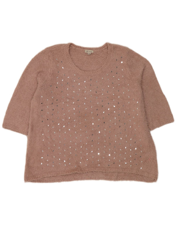 Autograph Damen-Pullover mit kurzen Ärmeln und U-Boot-Ausschnitt, Gr. 18, XL, Rosa