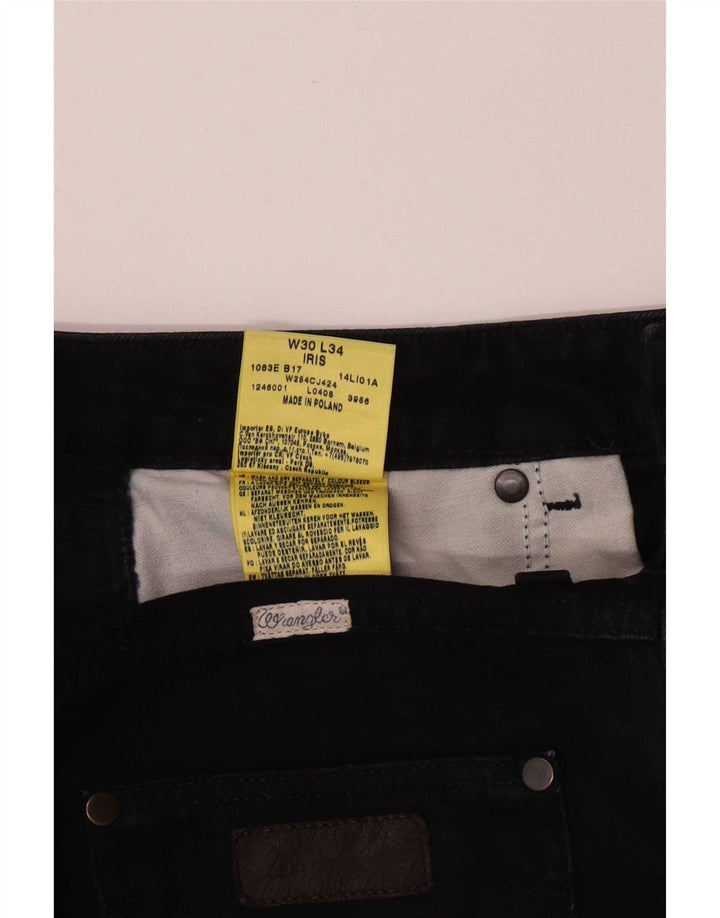 Wrangler Damen Iris Straight Jeans W30 L30 Schwarze Baumwolle