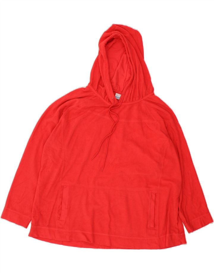COLUMBIA Womens Hoodie Jumper UK 20 2XL Red Polyester Vintage Columbia and Second-Hand Columbia from Messina Hembry 