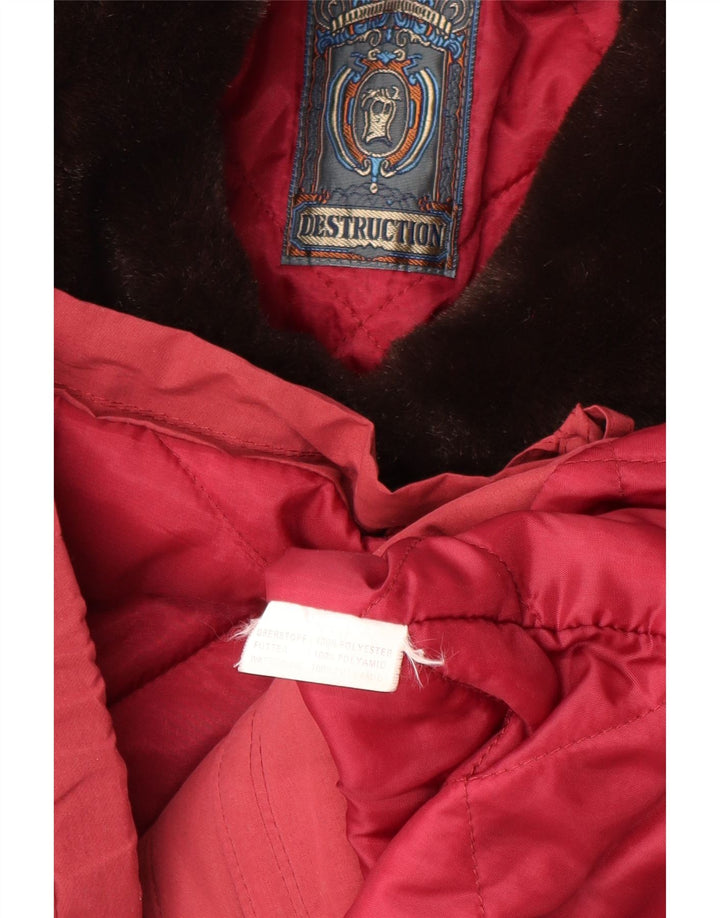 Vintage Damen Windjacke UK 18 XL Rot Polyester