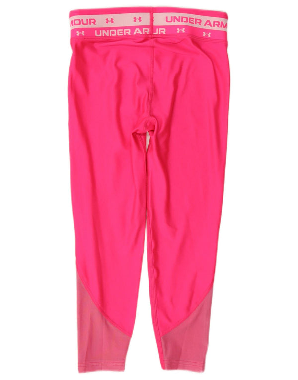 Under Armour Mädchen-Leggings mit Grafik, 9–10 Jahre, Mittelrosa, Farbblock