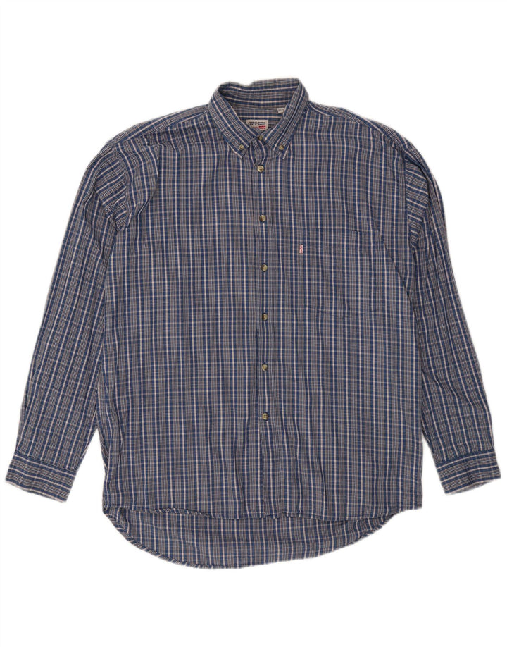 Levi's Herrenhemd, groß, blau kariert, Baumwolle