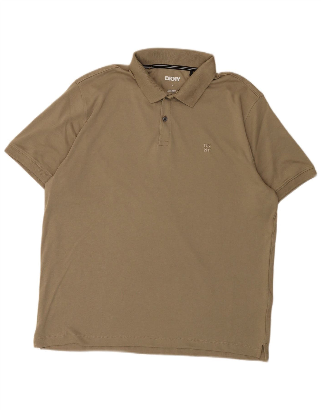 Dkny Herren-Poloshirt, groß, Khaki, Baumwolle