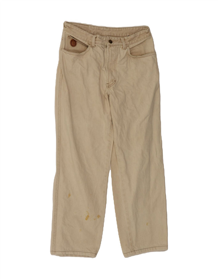 TRUSSARDI Mens Straight Jeans W35 L27 Beige Cotton Vintage Trussardi and Second-Hand Trussardi from Messina Hembry 
