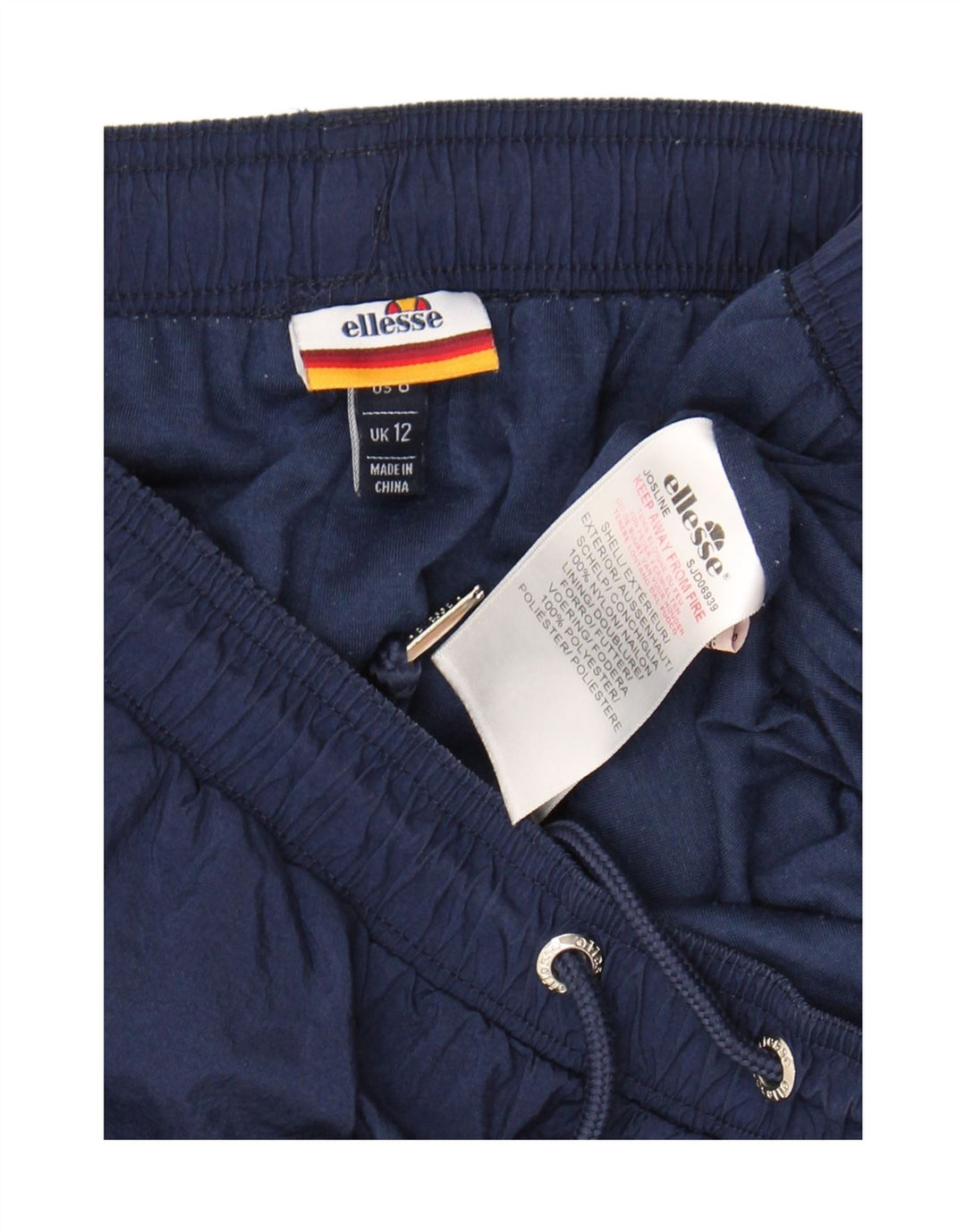 Ellesse Womens Trainingshose Jogger UK 12 Mittel Marineblau Nylon