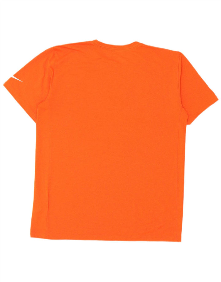 Nike Herren Miami Dolphins Grafik-T-Shirt aus mittelorangefarbenem Polyester