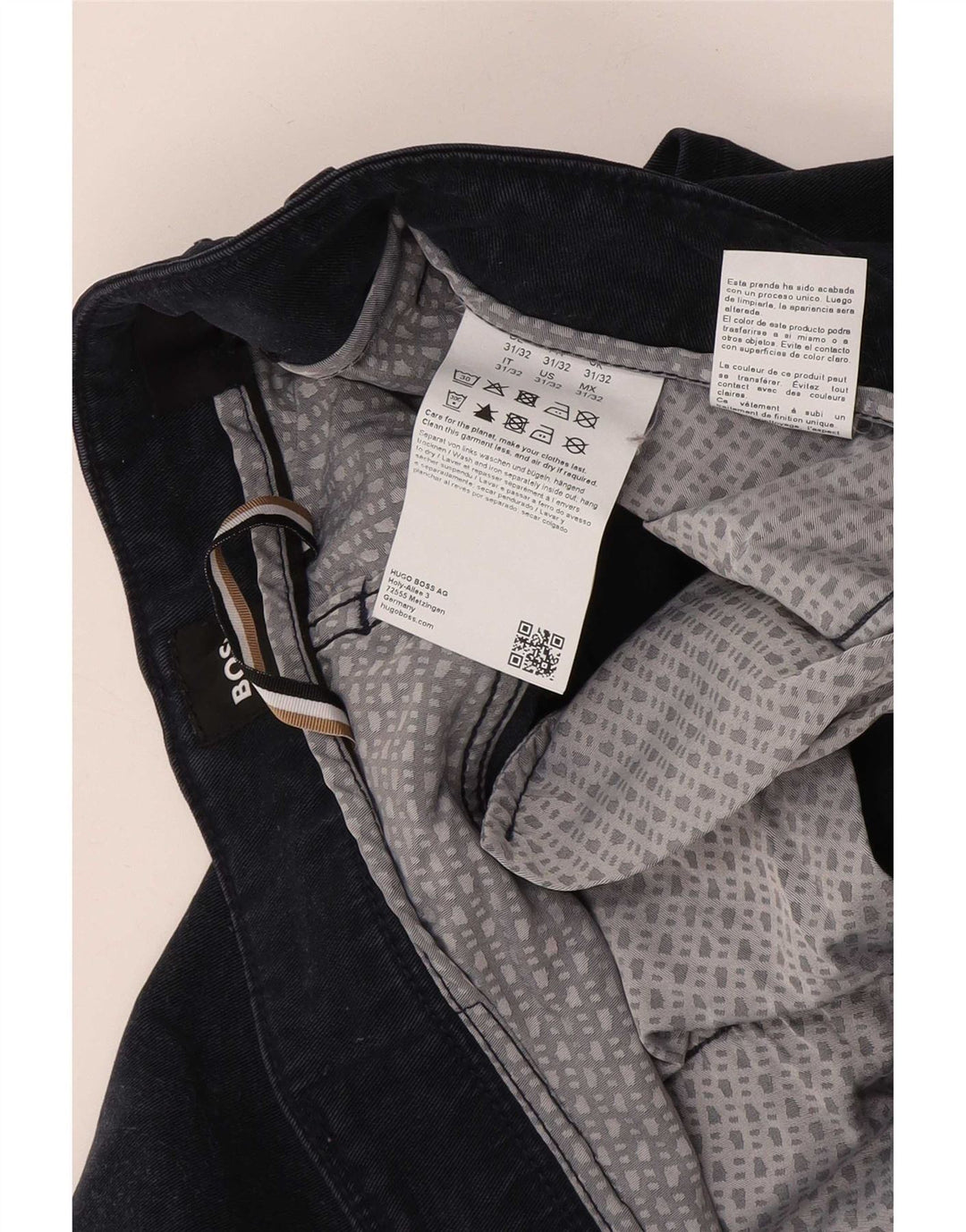 Hugo Boss Herren Slim Jeans W31 L32 Marineblaues Lyocell