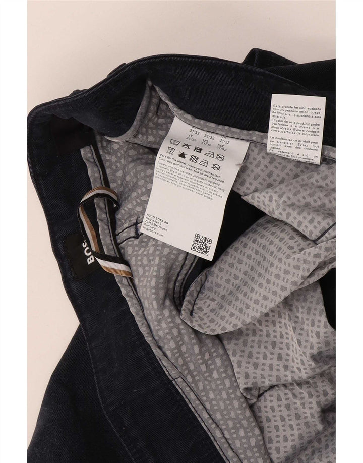 Hugo Boss Herren Slim Jeans W31 L32 Marineblaues Lyocell