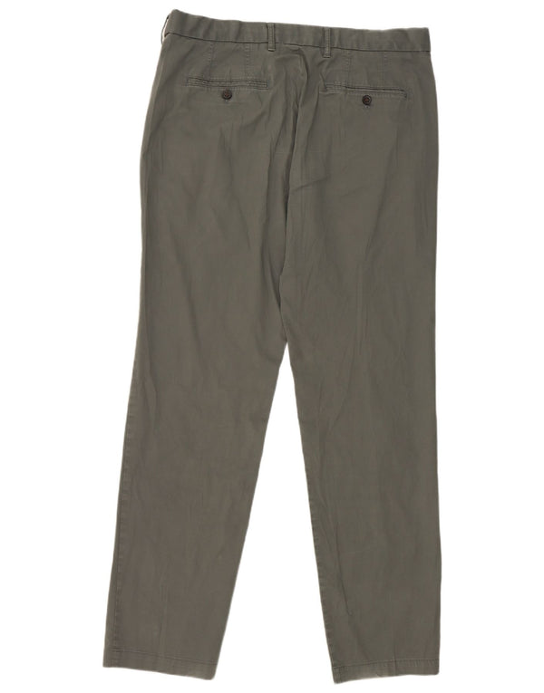 Marks & Spencer Damen-Chinohose mit normaler Passform, W36 L33, grüne Baumwolle