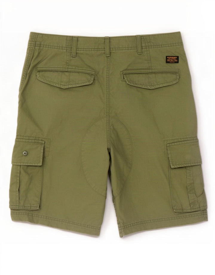 Superdry Herren Cargoshorts W32 mittelgrüne Baumwolle
