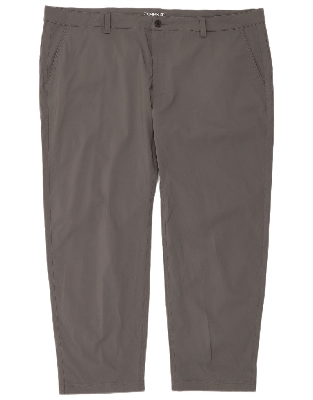 Calvin Klein Herren Golf Straight Chino Hose W46 L29 Grau Polyester