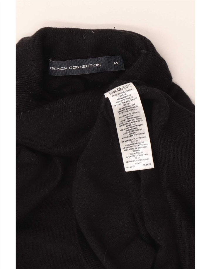 French Connection Damen-Pullover mit Rollkragen, UK-Gr. 14, mittelschwarz, Baumwolle