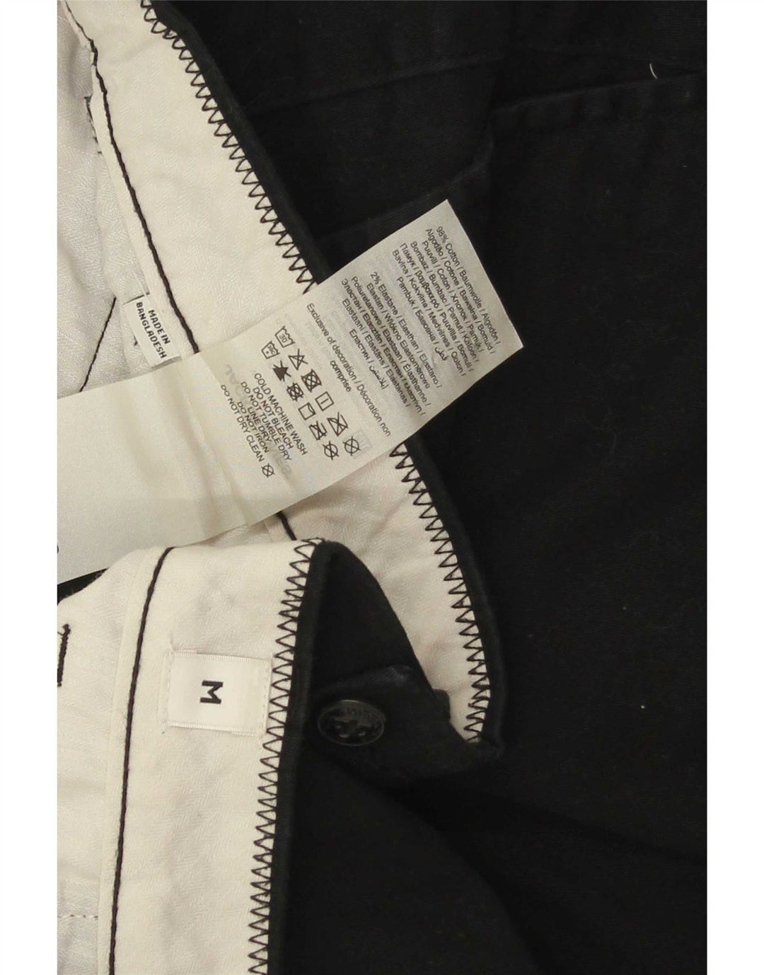 Jack & Jones Herren-Chinoshorts, Größe M, W34, schwarze Baumwolle