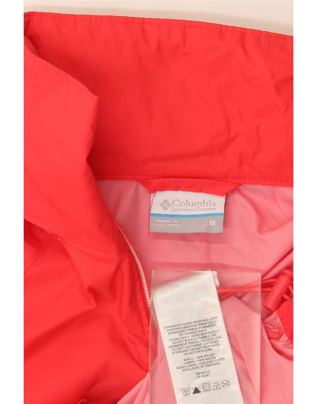 Columbia Damen Regenjacke UK 14 Mittelrotes Nylon