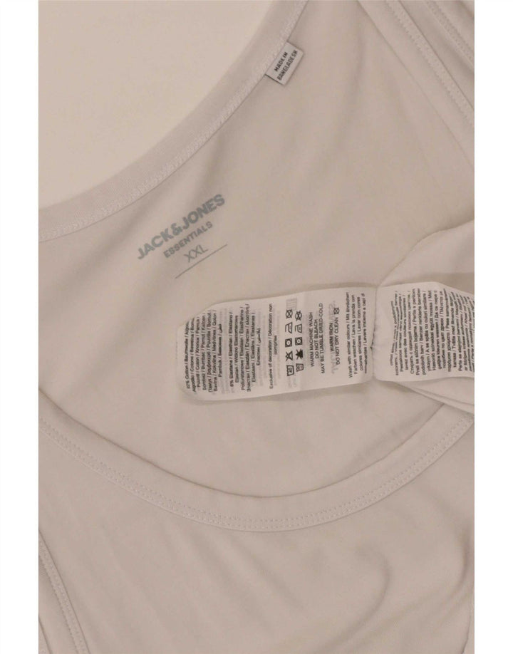 Jack & Jones Herren Weste Top 2XL Weiße Baumwolle