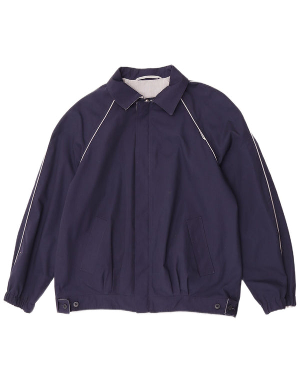 Vintage Damen Wende-Bomberjacke EU 38 Medium Marineblau Polyester