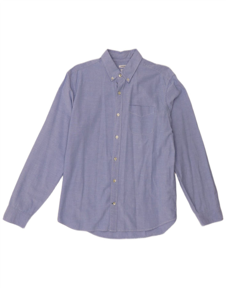 Gap Herren-Hemd in Standard-Passform aus mittelblauer Baumwolle