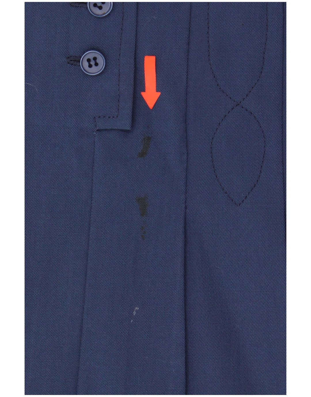 Vintage Damen Plissee Minirock W30 Medium Marineblau