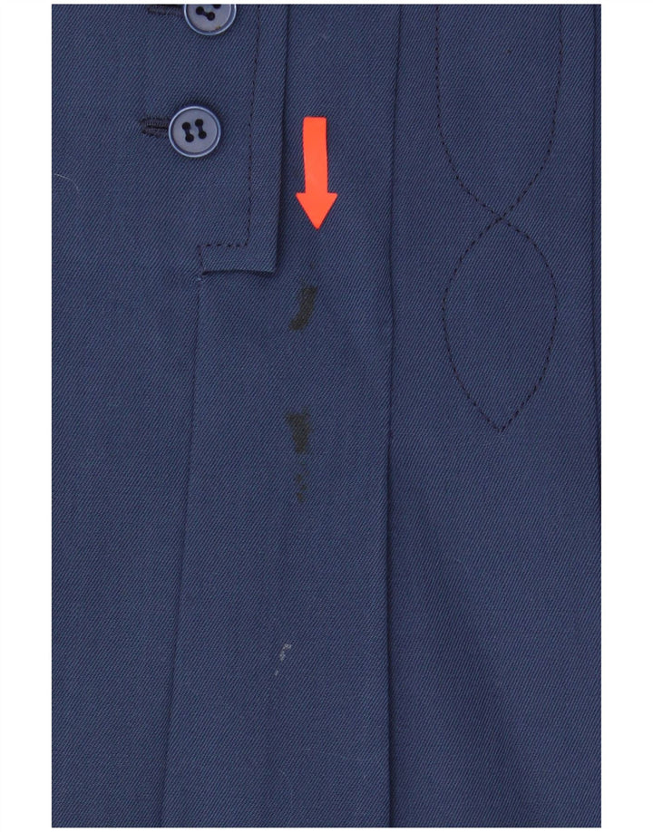 Vintage Damen Plissee Minirock W30 Medium Marineblau