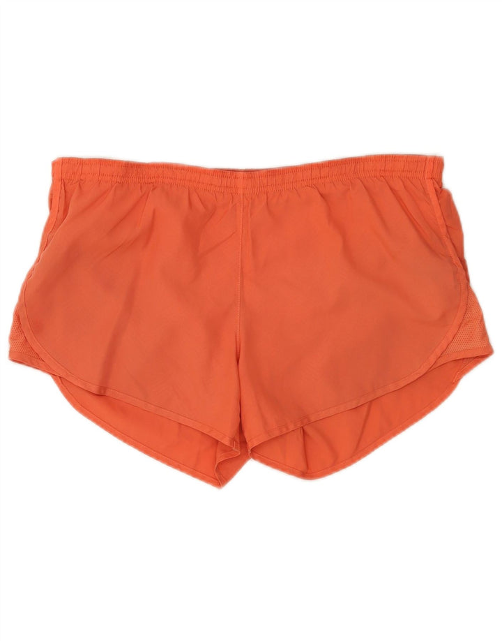 Nike Damen Dri Fit Sport Shorts UK 14 Mittelorange Polyester