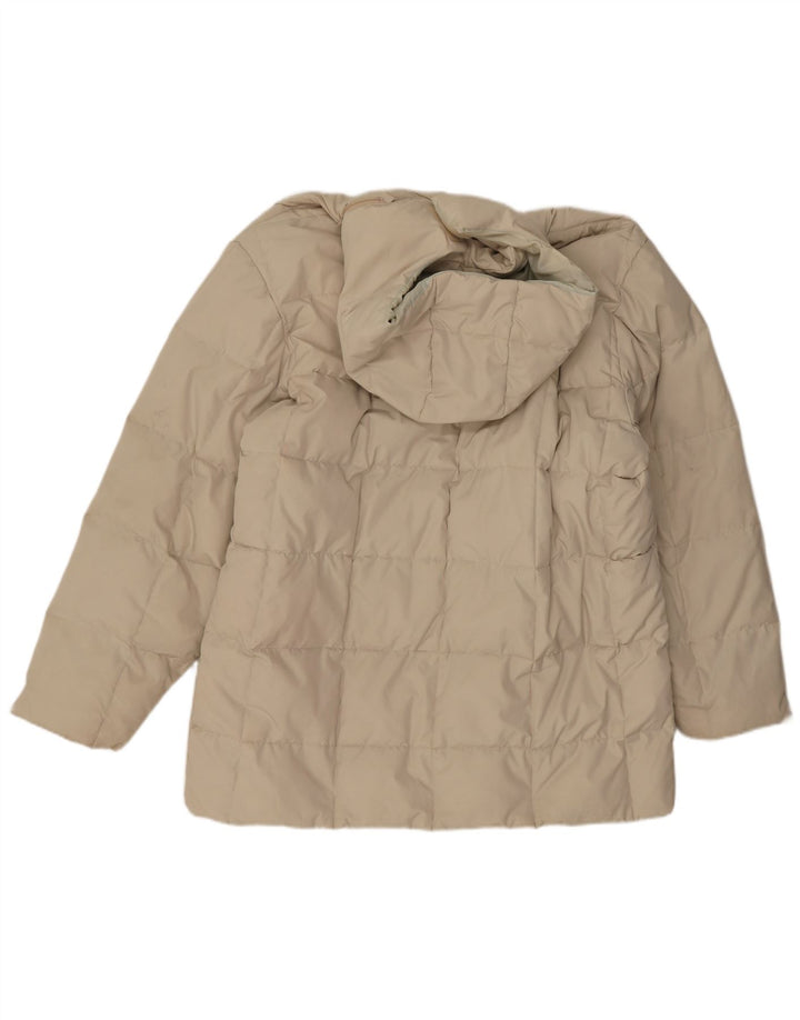 Sergio Tacchini Wattierter Damenmantel mit Kapuze UK 20 2XL Beige