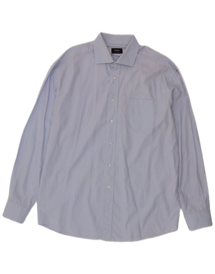 Hugo Boss Herrenhemd Größe 45 17 1/2 XL Blau