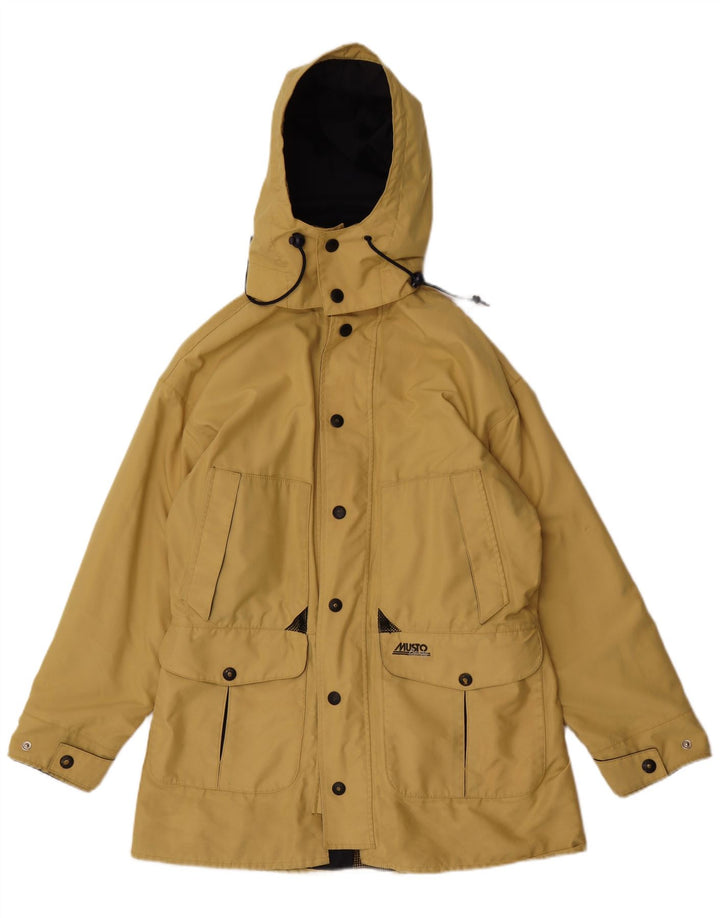 Musto Herren-Parka mit Kapuze, UK 40, Größe L, gelb, Polyester