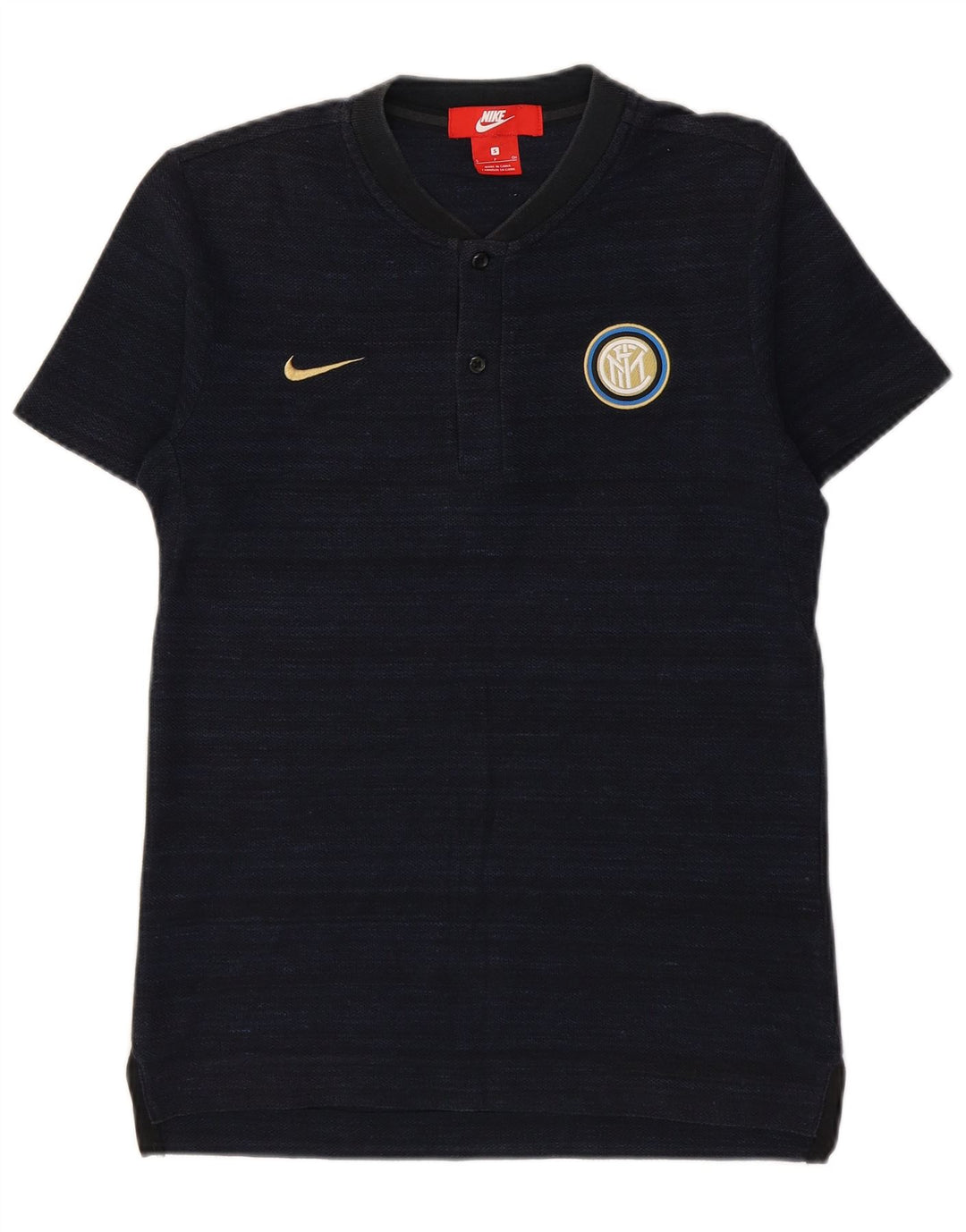 Nike Herren Inter Mailand T-Shirt Top Small Marineblau