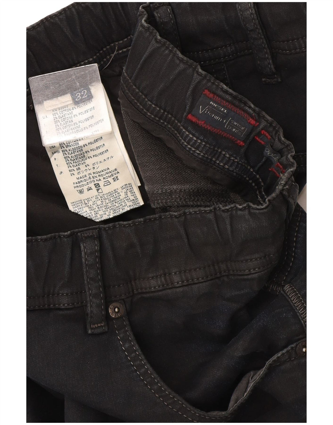 Diesel Damen Jegging-Jeans W32 L31 Marineblaue Baumwolle