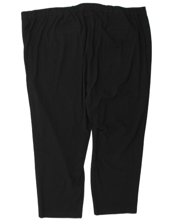 Marks & Spencer Womens Tapered Chino Trousers UK 30 7XL W52 L29 Black