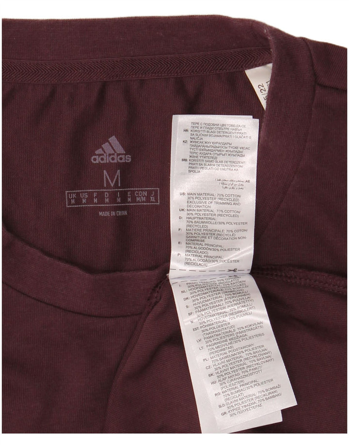 Adidas Herren Grafik-T-Shirt-Oberteil aus mittlerer burgunderroter Baumwolle