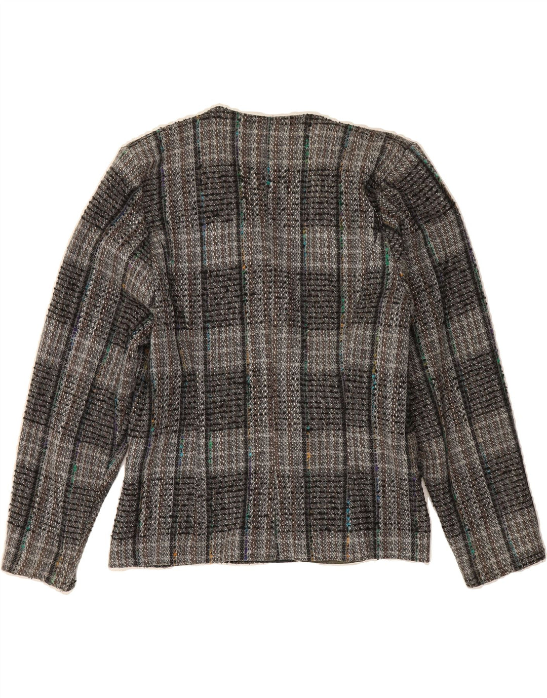 CLASS Womens Double Breasted Blazer Jacket IT 42 Medium Grey Check Vintage Class and Second-Hand Class from Messina Hembry 