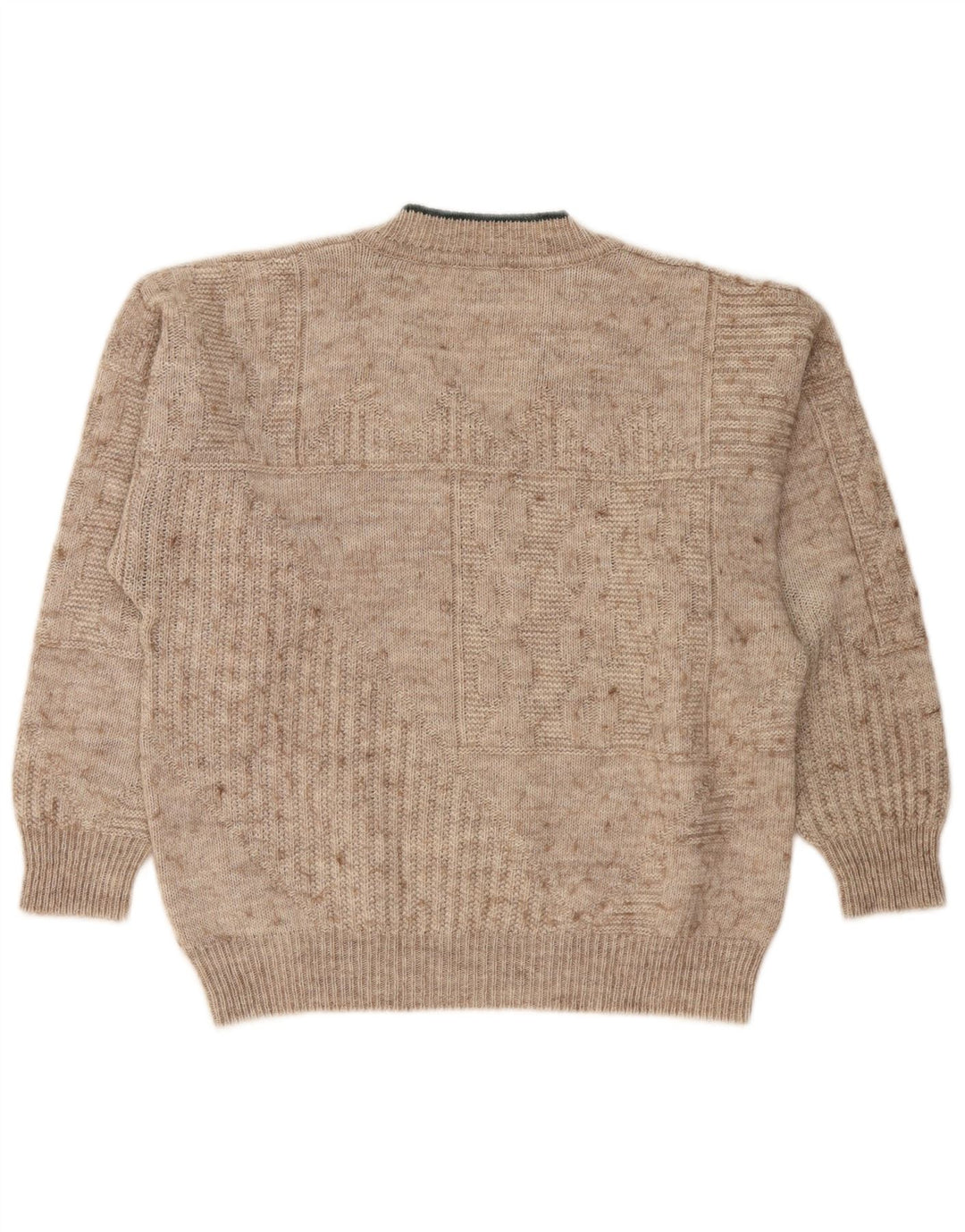 Vintage Herren V-Ausschnitt Pullover Pullover Medium Beige