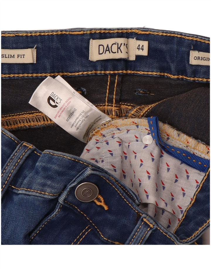 DACK'S Damen Slim Jeans IT 44 Medium W28 L28 Blaue Baumwolle
