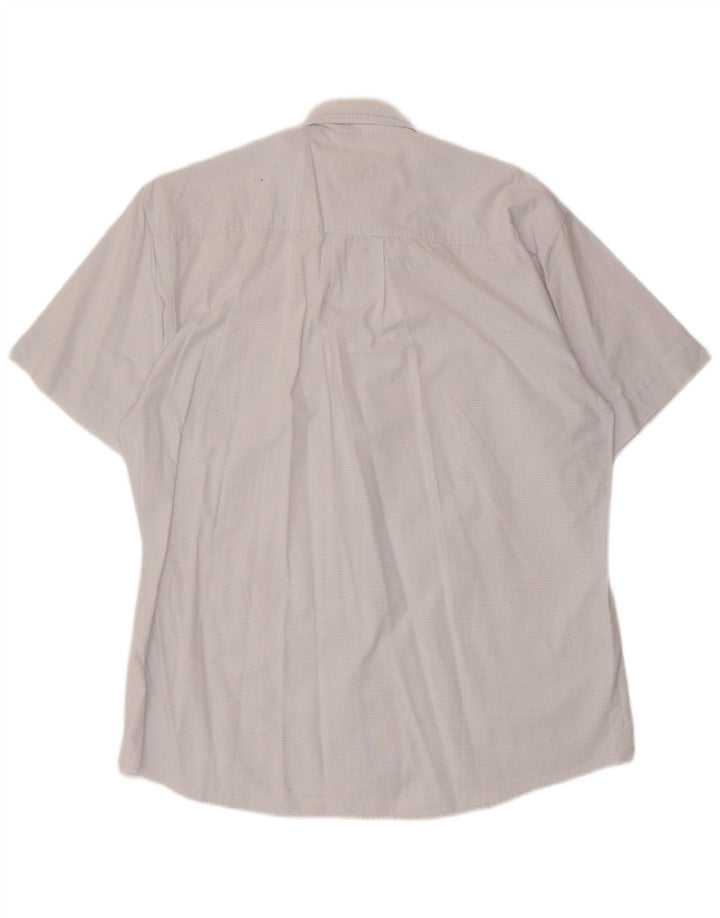 Camel Active Herren Kurzarmhemd Mittelblauer Nadelstreifen